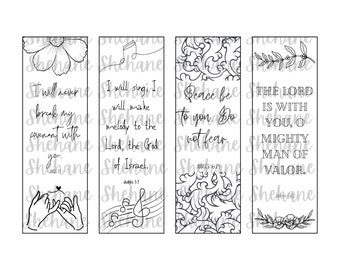 Judges Bible Journaling, Bookmark, Bible Journaling Template, Bible Coloring, Scripture Art, Bible Art, Scripture Coloring, Printable