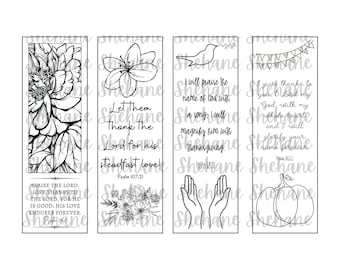 感謝の聖書ジャーナリング、ブックマーク、聖書ジャーナリングテンプレート、聖書のぬり絵、聖書のアート、聖書のアート、聖書のぬり絵、印刷可能