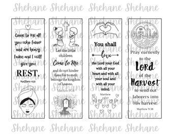 Matthew Bible Journaling, Bookmark, Bible Journaling Template, Bible Coloring, Scripture Art, Bible Art, Scripture Coloring, Printable