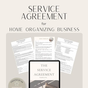 Service agreement Template For Home Organizer Custom Contract For Home Organizing Business Professional Organizer Service Agreement Template