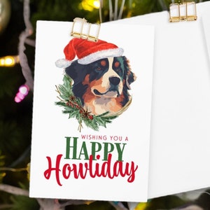 Personalized Dogs Holiday Card - Christmas Greeting for pet lovers - Unique and Festive Pet Cards for The Holidays - Cute Dog Xmas Card