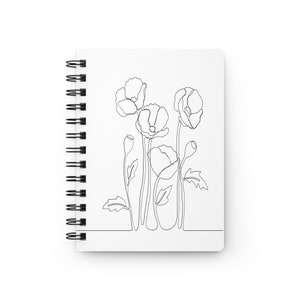 Meistverkaufte Artikel Floral Flower Notebook 150 Seiten Beliebtester Artikel Trending Geschenke Bestseller Notizbuch Journal Boho Chic Line Art