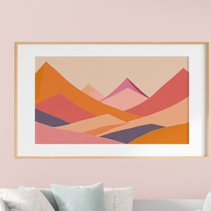 Large Boho Abstract Painting Print Colorful Wall Art Large Modern Decor Abstract Modern Art Multicolor Painting Vibrant Colors Digital Art