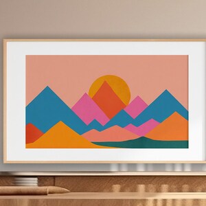 Large Boho Abstract Painting Print Colorful Wall Art Large Modern Decor Abstract Modern Art Multicolor Painting Vibrant Colors Digital Art