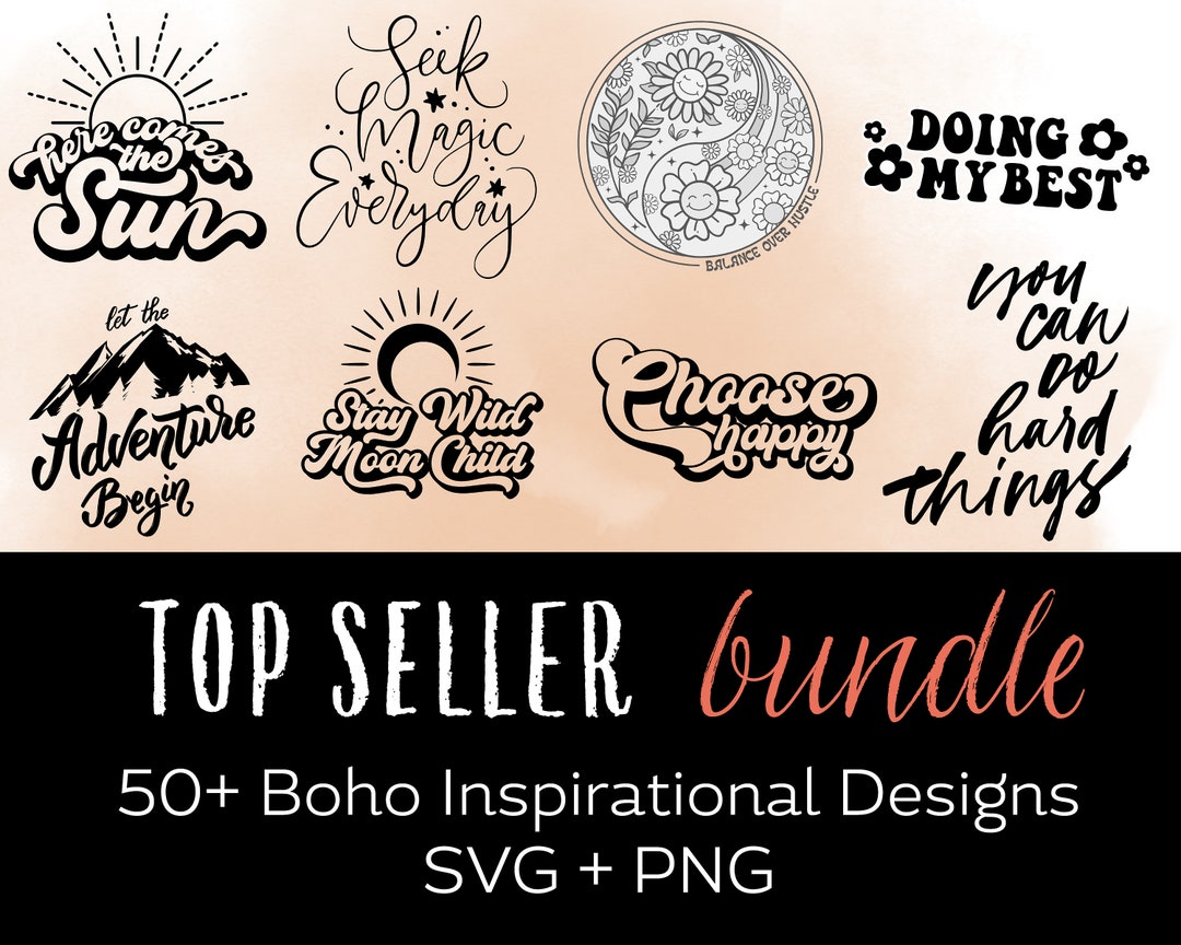 Boho Motivational SVG Bundle | Self Love Svg Bundle L Inspirational ...
