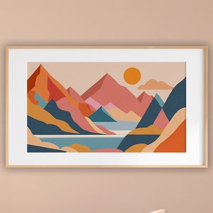 Large Boho Abstract Painting Print Colorful Wall Art Large Modern Decor Abstract Modern Art Multicolor Painting Vibrant Colors Digital Art