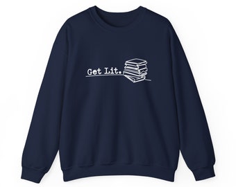 Obtener sudadera Lit Crewneck / Lector divertido Adicto al libro, Amante de los libros, Regalo librero para ella, Libros picantes, Camisa nerd del libro, BookTok