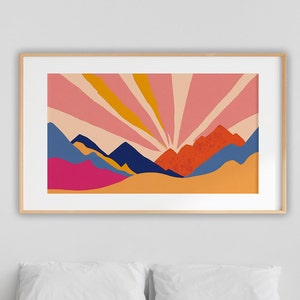 Large Boho Abstract Painting Print Colorful Wall Art Large Modern Decor Abstract Modern Art Multicolor Painting Vibrant Colors Digital Art