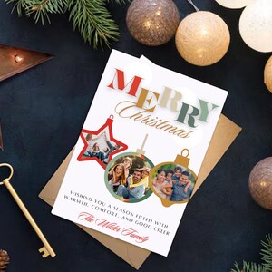 Personalisierte Weihnachtskarte - Digitale, anpassbare, festliche Designs für Familie & Freunde - Weihnachtskartenvorlage - Druckbare Weihnachtskarte