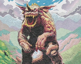 Baragon Kaiju High-Quality Print