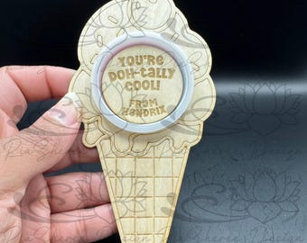 Personalized Modeling Clay Holder, Doughnut or Ice Cream Cone, Party Favor, 12 Pack