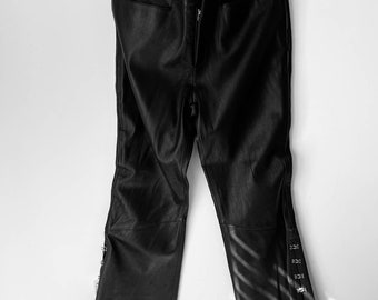 Harley Davidson 100% leather black pants sz W29