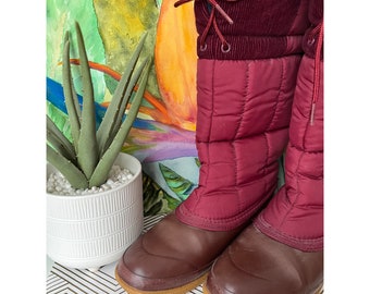 SUPER COOL vintage sporto quilted winter rain duck boots sz 6