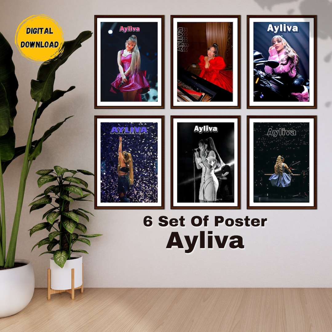 6er Set Ayliva Musik Poster Vintage - Leinwand Wandkunst 20x30cm Für Zimmer Dekor