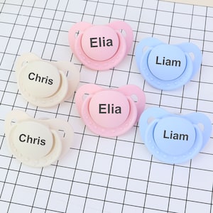 BIBS パーソナライズされたシリコンおしゃぶり |パーソナライズされた対称的な赤ちゃんダミー |赤ちゃんの名前を刻印