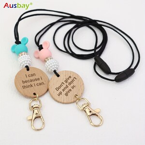 Personalized Pep Talk Badge Lanyard Strip Custom Work Badge with Customized Pep Talks Personalized Gift for New Years Resolutions