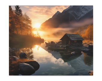 Sunrise Lake Series #2 Canvas Wrap