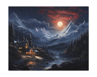 Cabin in the Mountains Series #5 Canvas Gallery Wrap