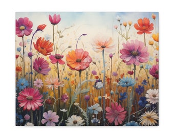 Abstract Wildflower Series #2 Canvas Gallery WrapWall Art, Room decor, Canvas Print, Digital prints, Unique Wall Art