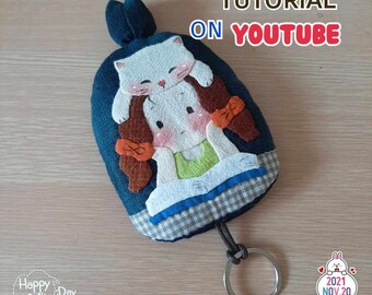 PDF. Pattern Key holder (Cat on my head)
