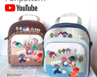 Backpack pattern quilt bag