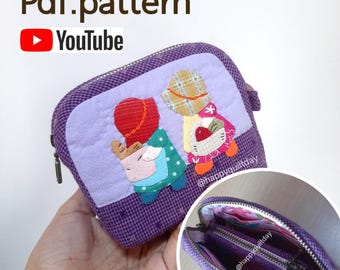 Twin pouch pattern with video tutorial
