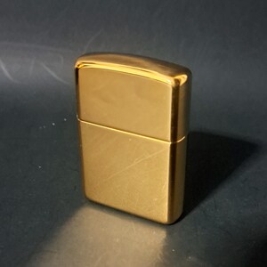 Custom Engraved Armor High Polish Golden Brass Zippo Lighter / Personalized with your photo or Text of choice image 8
