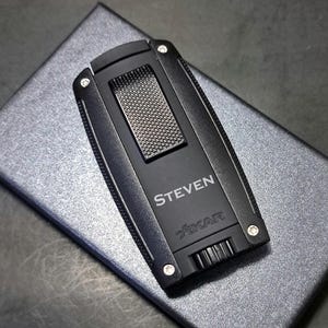 Personalized XIKAR Turismo Double Torch Lighter: Matte Black, Custom Engraved