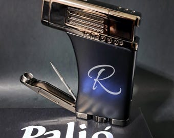 Palió PRO Scorpius Angled Single-Jet Torch Lighter | Custom Engraved with Text | Authentic & New | One-of-a-Kind and Memorable Gift