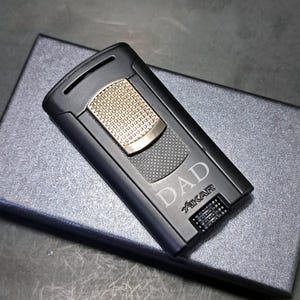 Xikar Astral Single Torch Black Lighter: Custom Engraved, Wind Resistant - Lifetime Warranty