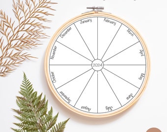 2024 Embroidery Journal Template, Monthly Planner & Icons (Digital PDF Download)