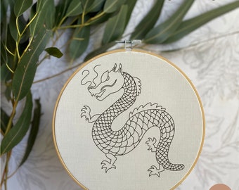 Chinesischer Drache Stickanleitung: Good Luck Design (PDF Download)