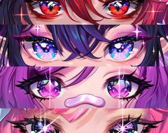 Custom Twitch Banner | Eye Banner | Twitch banner | Banner Design | High Resolution | Twitter | Youtube | Discord | Anime Ilustration