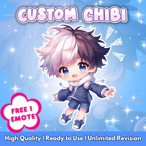 Custom Chibi Anime Character Commission | Chibi Character | Chibi icon | Cute Chibi | Chibi PFP | Chibi Pet | Anime Chibi | Chibi Vtuber