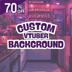 Custom Vtuber Background | Twitch Overlay, aesthetic room Background for vtuber, Vtuber Assets, Youtube, Vtuber Room Stream Package