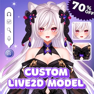 Aangepast VTuber Live2D-model, VTuber, VTuber-model, VTuber Asset, VTuber Commission, Rigging, Vtuber Commission, Vtuber Streamer, PNGTuber