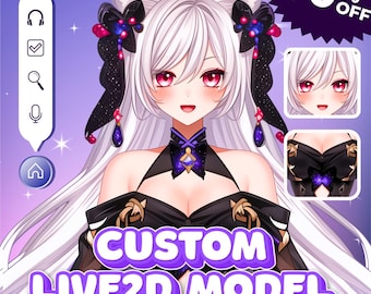 Custom VTuber Live2D Model | Full Rigged anime avatar Commission, VTuber for Twitch YouTube Streaming