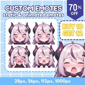 Custom Twitch Emotes, Animated Emotes, Vtuber Emotes, Kick Emotes, Sub Emote, Anime Emote, Pet Animal Emote For Your Stream Youtube Facebook