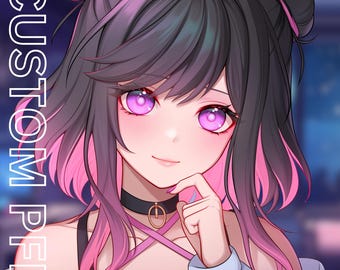 CUSTOM Anime PFP, Anime Illustration, Profil Icon, Profile Picture Twitch Anime, Anime Avatar, Profile Picture Twitch Anime, PFP Commission