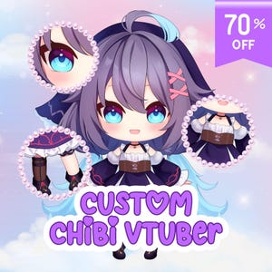 CUSTOM CHIBI VTUBER | Chibi vtuber | Chibi pngtuber | Live2d | Anime character | Anime Art | Vtuber | Chibi | Anime