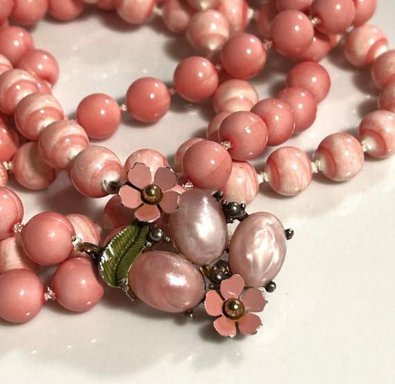 Vtg Selini Selro Designer Double Strand Beaded Co… - image 5