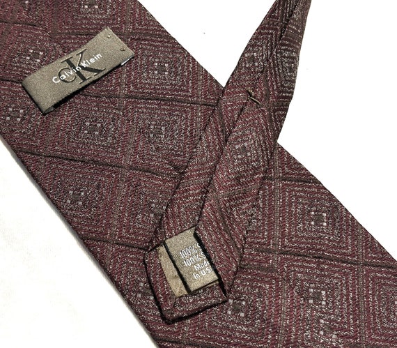 Calvin Klein Vtg Men's Neck Tie 100% Textured Sil… - image 5