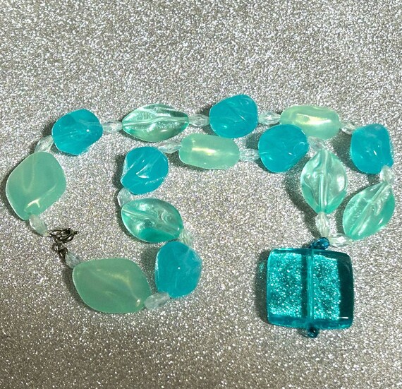 Vintage Beaded Necklace Lot Faux Crystal Gem Gems… - image 5