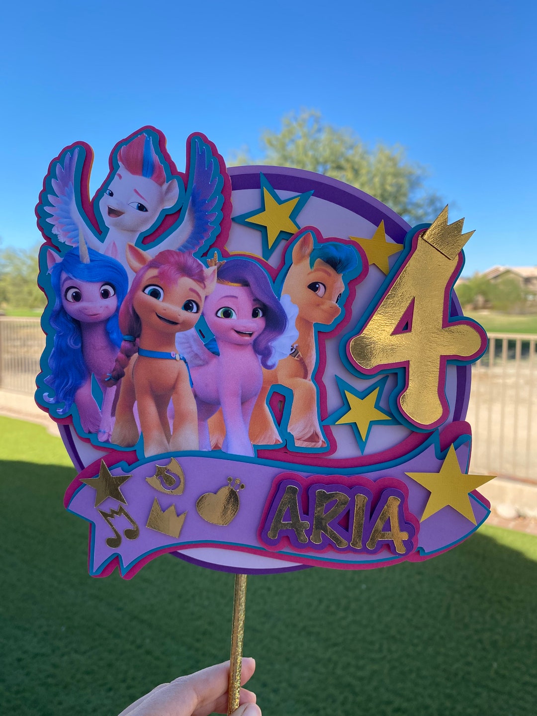 Personalized My Little Pony Cake Topper Makes Your Cake Etsy