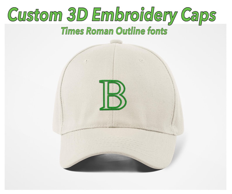 Custom Embroidered 3D Text Hat-custom Embroidered Text or Logo Hat ...