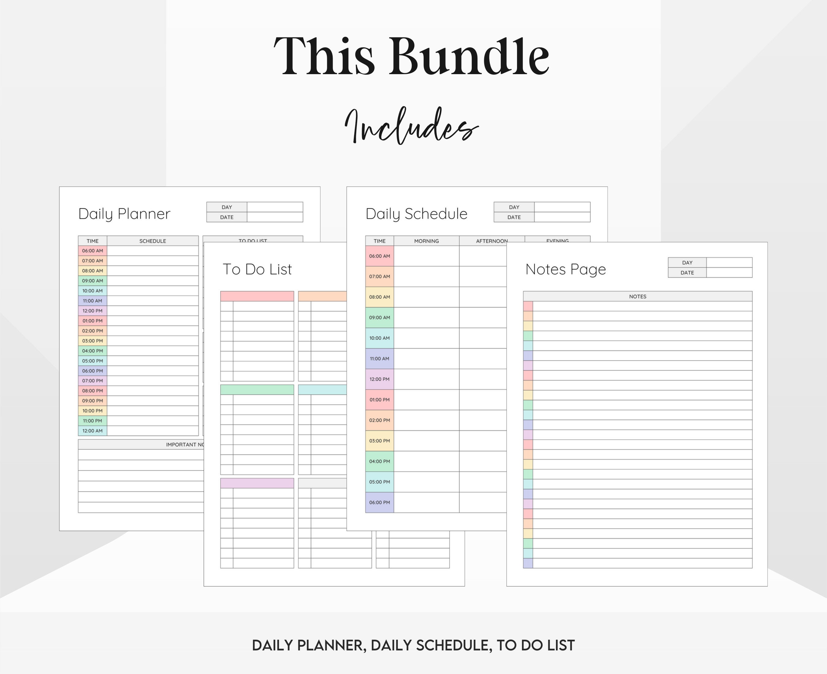 Office Organizer Planner, Work Bundle Editable and Printable, to Do ...