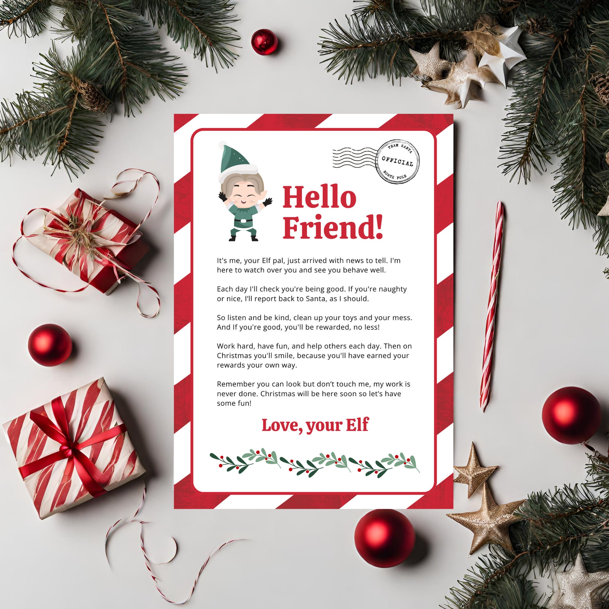 Printable Elf Letter, Elf Letter Template, Editable Elf Letter Bundle Printable Elf Letter, Elf Letter Template, Editable Elf Letter Bundle