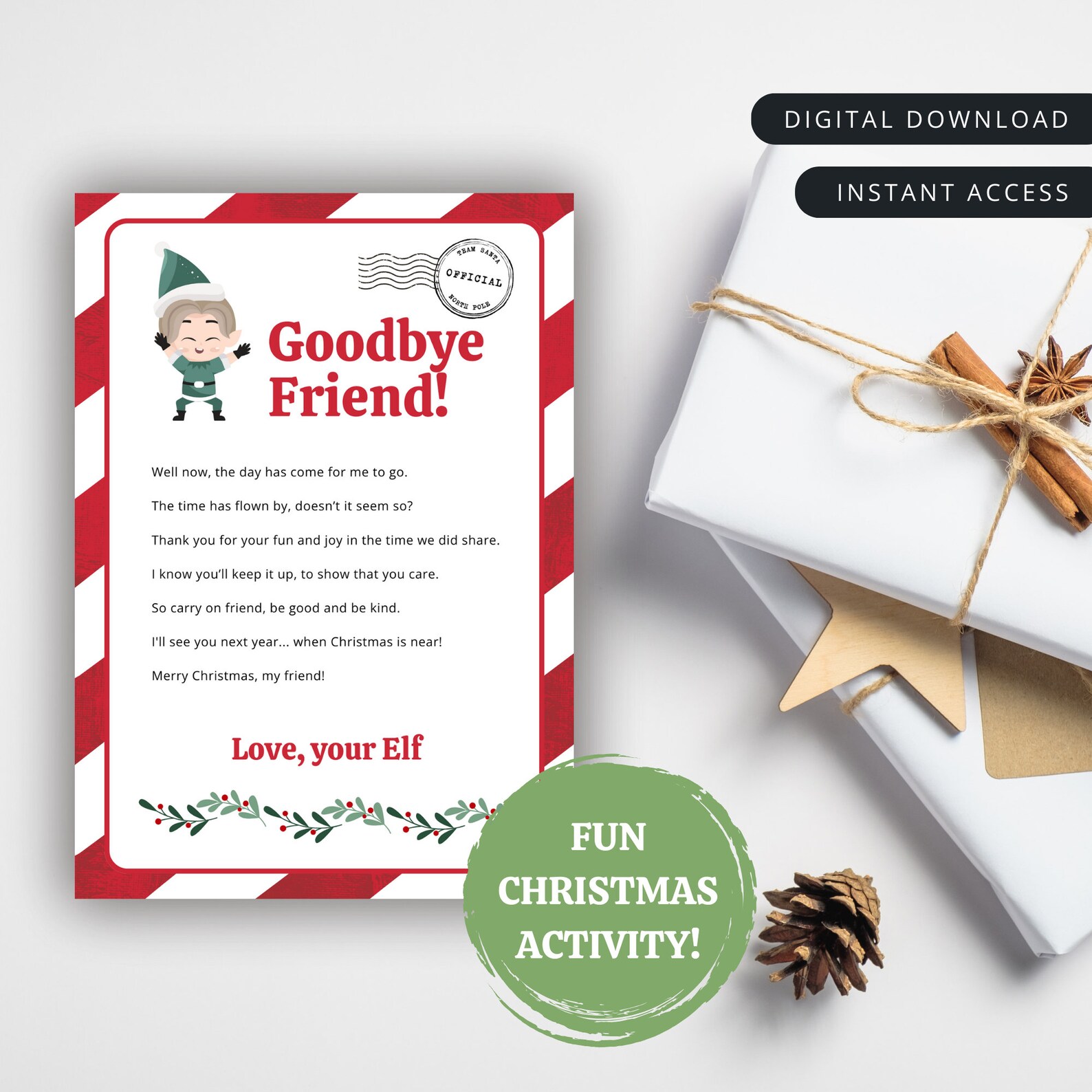 Printable Elf Letter Elf Letter Template Editable Elf Letter Bundle Printable Elf Letter Elf Letter Template Editable Elf Letter Bundle