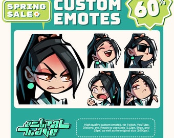 High Quality Custom Premium Twitch Emotes | Twitch Emoji for streamer | youtube, Twitch, Discord | Cute Chibi style