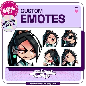 Custom Premium Twitch Emotes | Twitch Emotes | Custom Emotes For Streamer | Cute Chibi Anime style | Kawai Chibi Emotes | Custom Sub Badges